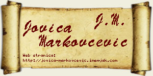 Jovica Markovčević vizit kartica